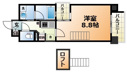 ベルフェリーク新神戸の間取り