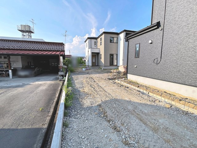 新築戸建・新築建売　郡山市田村町金屋字宝蔵　高瀬小・高瀬中の外観パース|全体完成予想図