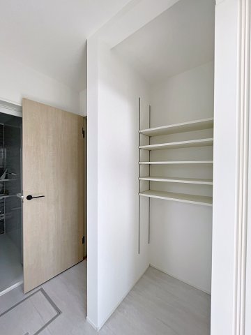 新築戸建・新築建売　郡山市田村町金屋字宝蔵　高瀬小・高瀬中の収納|タオルや洗濯用品を置くのに便利なリネン庫！整理整頓がしやすいです♪