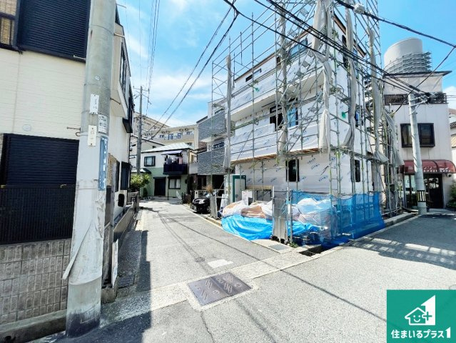 神戸市長田区平和台町　新築一戸建ての前面道路含む現地写真|周辺は落ち着いた街並みの住宅地！子育てがしやすい住環境です！まだ未完成ですが、現地でしかわからない事もございます。是非一度ご覧ください。