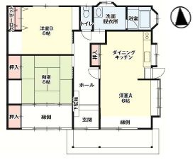 真岡市さくら2丁目　1期の間取り