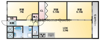 【間取り】 | 新深江サンハイツ
