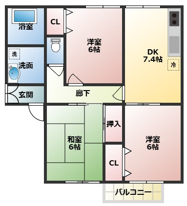 【間取り】 | パセオボナールＢ棟
