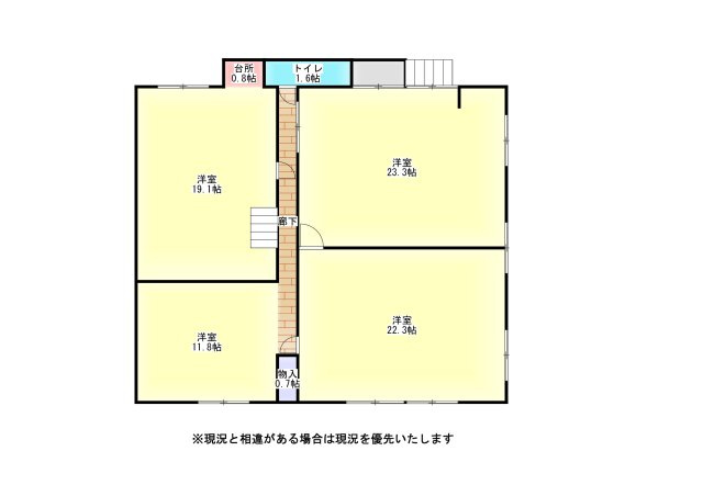 館山市北条　店舗事務所の間取り|2F間取り図