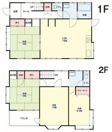 川越市小堤1期　中古戸建の間取り