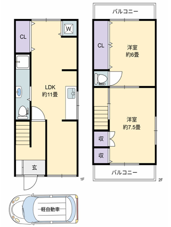 海運町貸⼾建の間取り