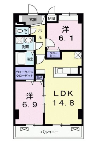 エアリーヒルズ芦屋の間取り