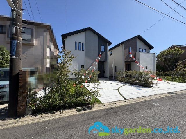 鎌倉市梶原１期　新築戸建　全２棟2号棟の前面道路含む現地写真|前面道路含む現地写真です