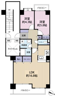 【間取り】 | パーク・ハイム芦屋翠ヶ丘