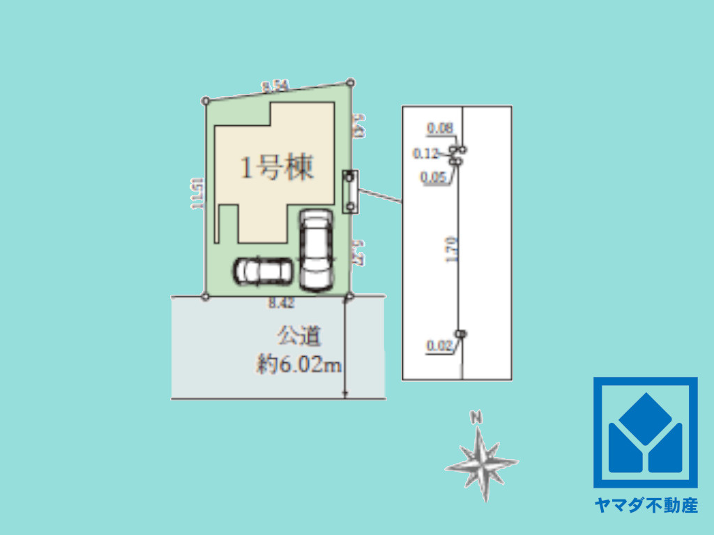 宇治市伊勢田町浮面　1期の区画図