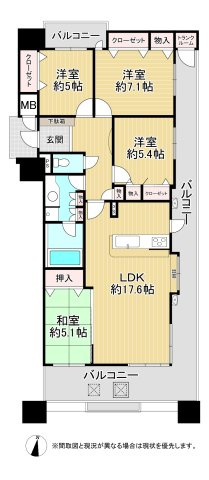 サンリヤン木町（A-9）の間取り