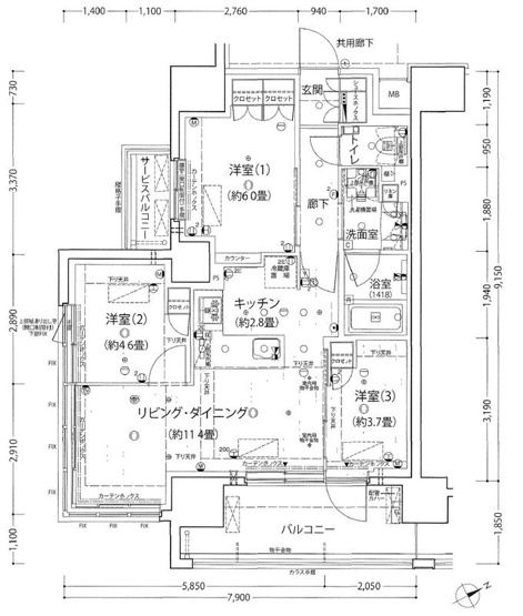【間取り】 | シャリエ椎名町