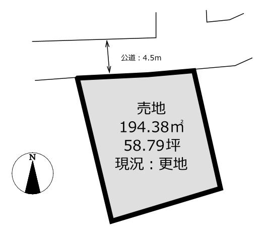 総社市総社１丁目　1区画の土地図