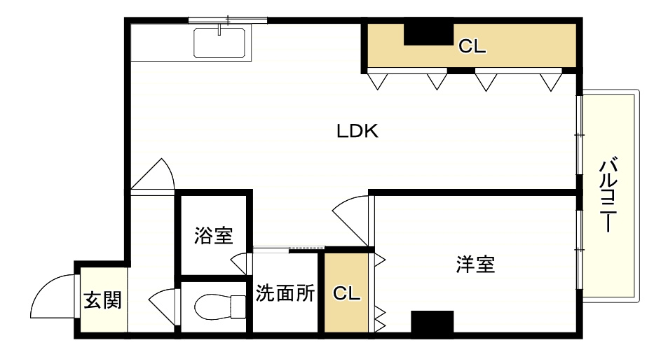 パルコートKUSAKAの間取り