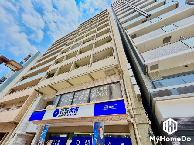 寿ゞやマンション大曽根の外観|落ち着いた色合いと品のあるデザイン。帰るたびに安心感を感じられる佇まい。
