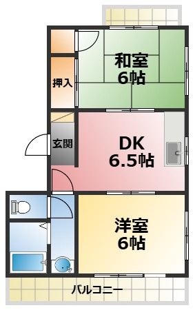 メイプルコート若草の間取り