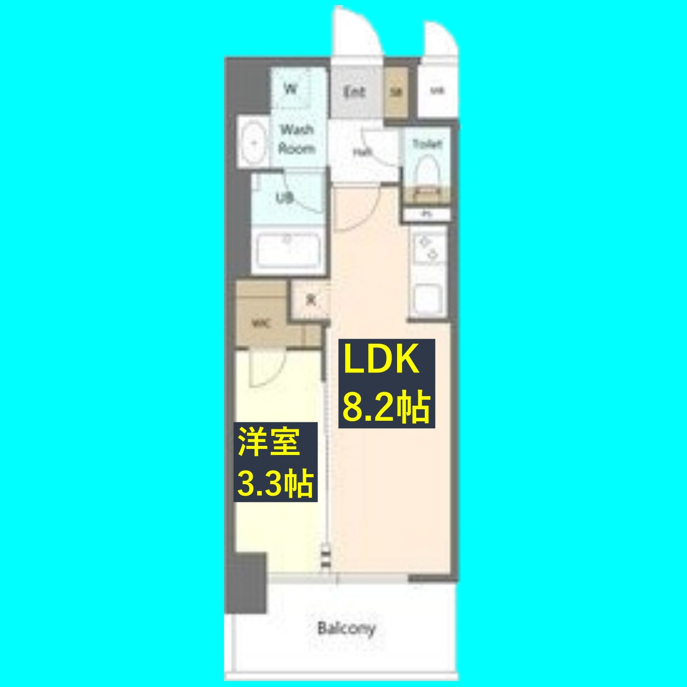 S-RESIDENCE烏森aureate(オリート)の間取り