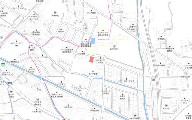 総社市門田　1区画の地図
