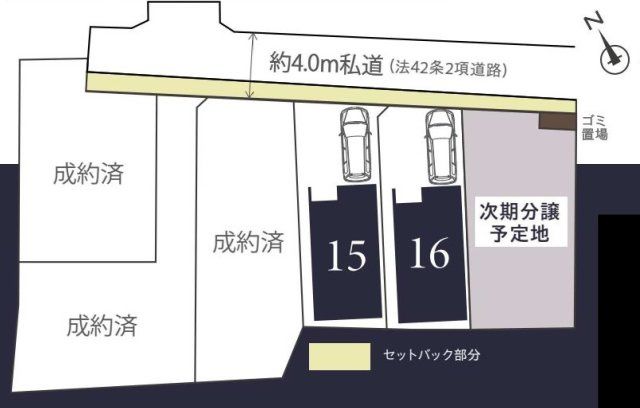 【横浜市鶴見区岸谷2丁目10全6棟新築戸建て】★仲介手数料無料★（岸谷小学校・生麦中学校）の区画図