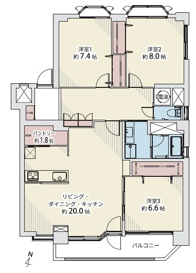 ルーブル富士円山の間取り