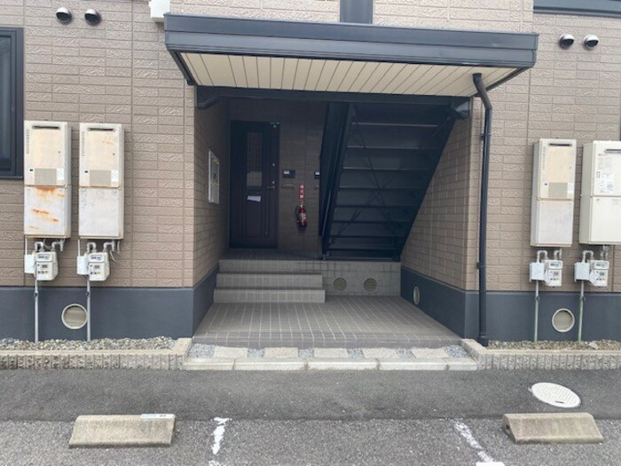 リバーパーク　B棟のエントランス