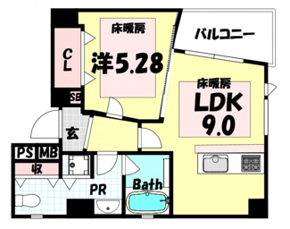 【間取り】 | ポコアポコ三宮ハイタワー