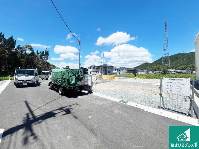姫路市北原　第7期　新築一戸建ての前面道路含む現地写真|周辺は落ち着いた街並みの住宅地！子育てがしやすい住環境です！まだ未完成ですが、現地でしかわからない事もございます。是非一度ご覧ください。