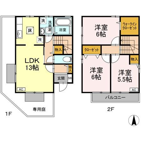 ウィルコート長瀬の間取り