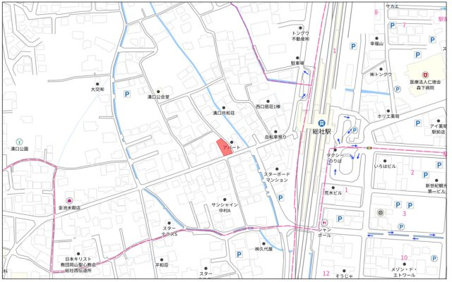 総社市溝口　1区画の地図