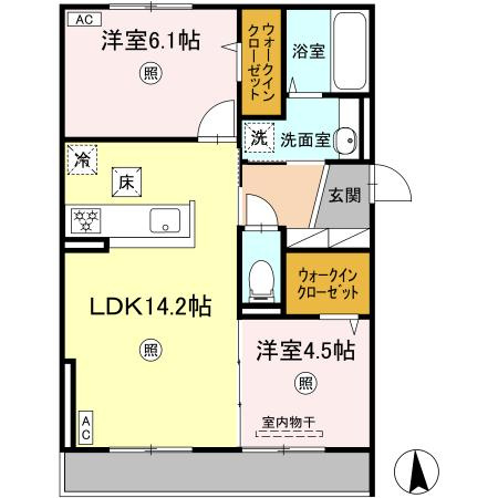 カトル　セゾンの間取り