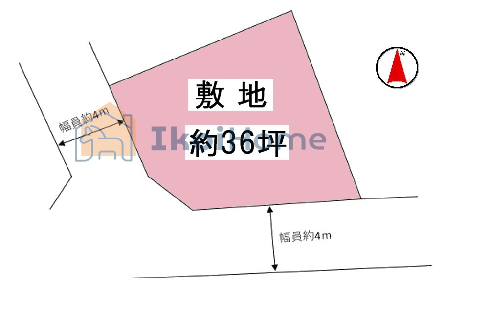 明石市大久保町大窪　土地の土地図|南・西角地につき陽当り通風良好です！高低差無く駐車もしやすいです！