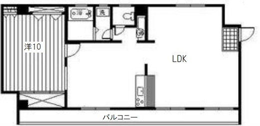 大阪市中央区瓦屋町２丁目の賃貸マンションの間取り