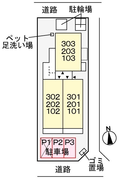 ラピスラズリ港北の区画図