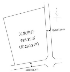 【土地図】 | 有野町唐櫃　売地 | 図面と現況が異なる場合は現況を優先します