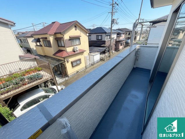 神戸市西区玉津町今津　新築一戸建てのバルコニー|ワイドバルコニーは洗濯物を干すスペースが広いのでご家族が多くても安心！