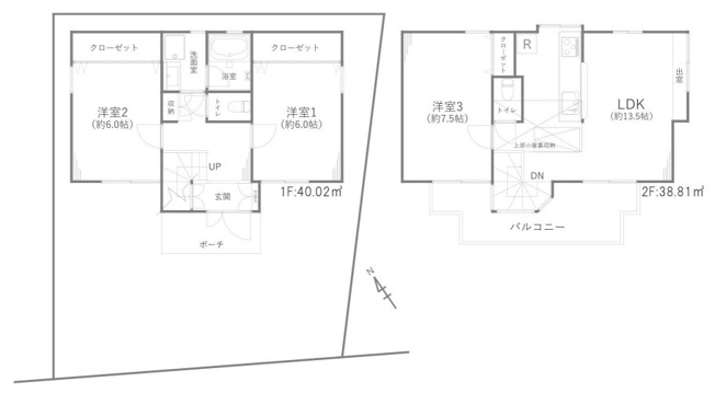 【間取り】 | 世田谷区祖師谷六丁目戸建②