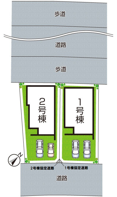神戸市西区春日台　第2期　新築一戸建ての区画図|全2区画