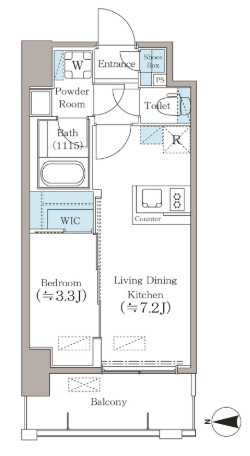 エスリードレジデンス ザ・グラン大阪ノアの間取り