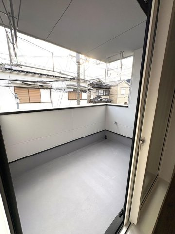 摂津市別府3丁目　新築戸建のバルコニー|広々としたバルコニーです