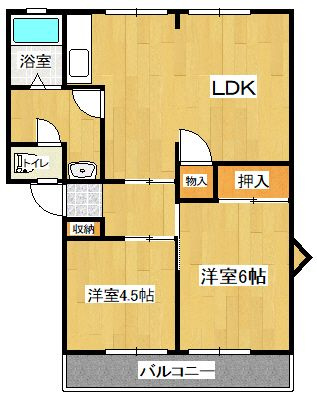 グレースコーポ合川 A棟の間取り