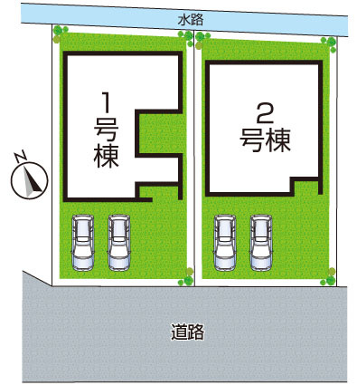 姫路市北原　第7期　新築一戸建ての区画図|全2区画