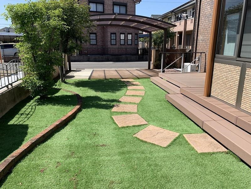野木森様戸建賃貸住宅の庭