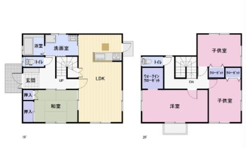 野木森様戸建賃貸住宅の間取り