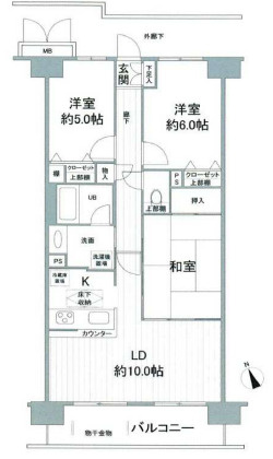ダイアパレスライブシティ船橋の間取り