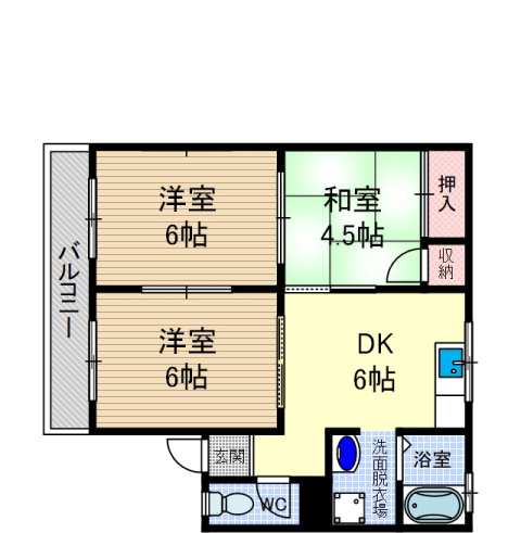 【間取り】 | ヴィラボナールB棟