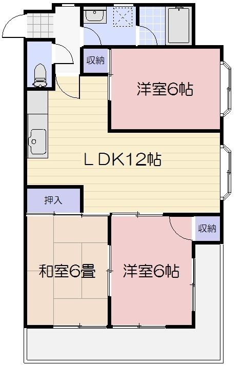 コーポみあきの間取り