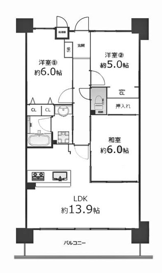 【間取り】 | オークリッチむこうまち