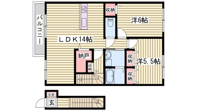 ＦＯＲＥＳＴＣＡＰＥたつのＡの間取り