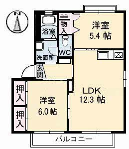 エスティー新福　Ｄ棟 の間取り