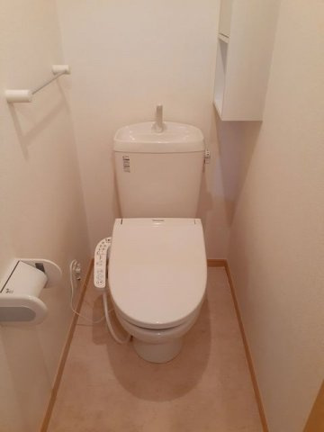 落ち着いた色調のトイレです